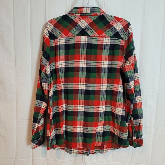 Legendary Whitetails Cotton Plaid Flannel Shirt Women's Large L Country Basic - Picture 2 of 11